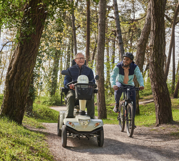 Buiten scootmobiel