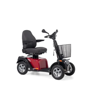 Life & Mobility Solo RX 4 merlot red vierwiel scootmobiel bij Zorgbroeder
